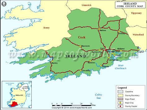 cork city ireland map|map of co cork ireland.